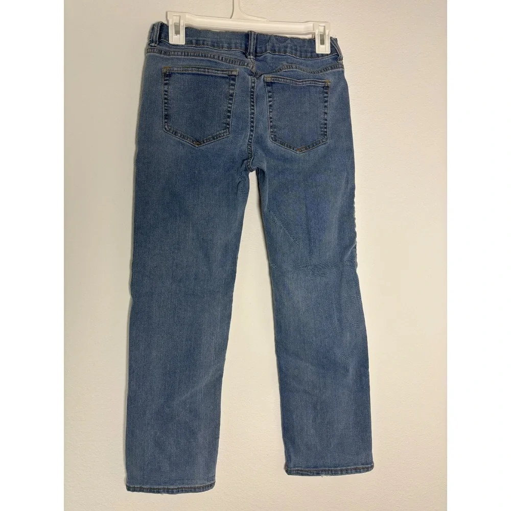 Gap Jeans Kids 10 Blue Denim Medium‎ Wash 24 Inseam Cotton Stretch Straight Leg